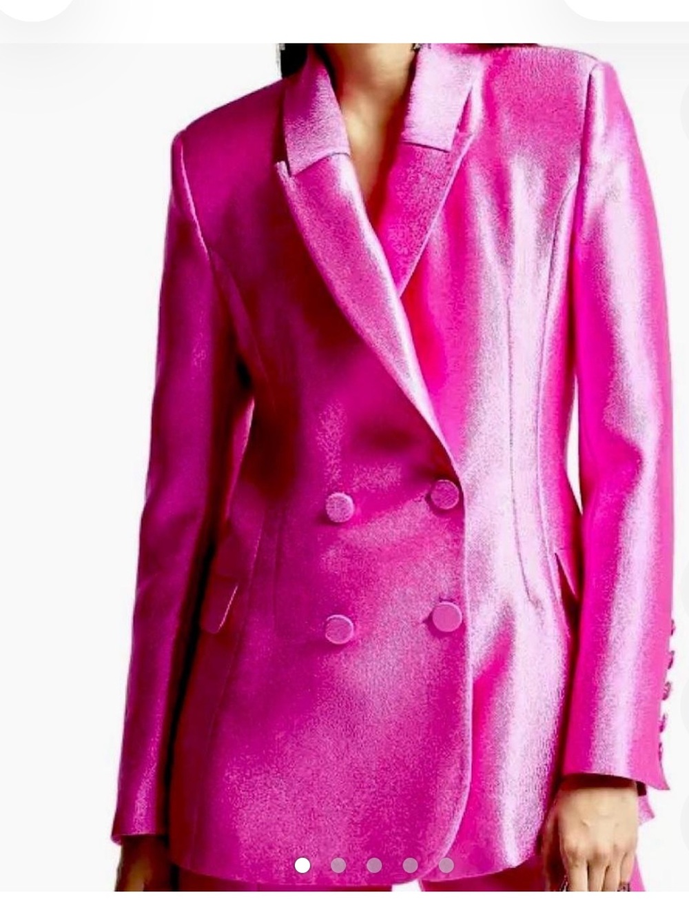 River Island Hot Pink Double-Breasted Blazer
